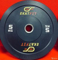Диск бамперный EkatFit 5 кг (черный) 