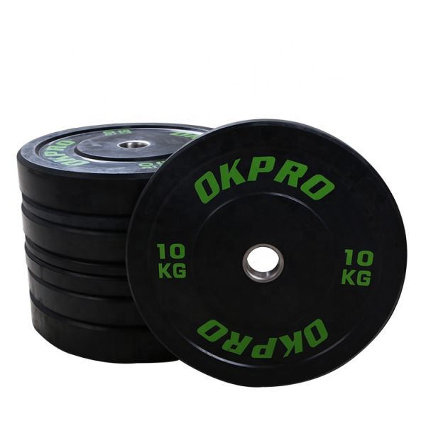 Диск бамперный резиновый Green Logo OKPRO OK2006-1 20 кг