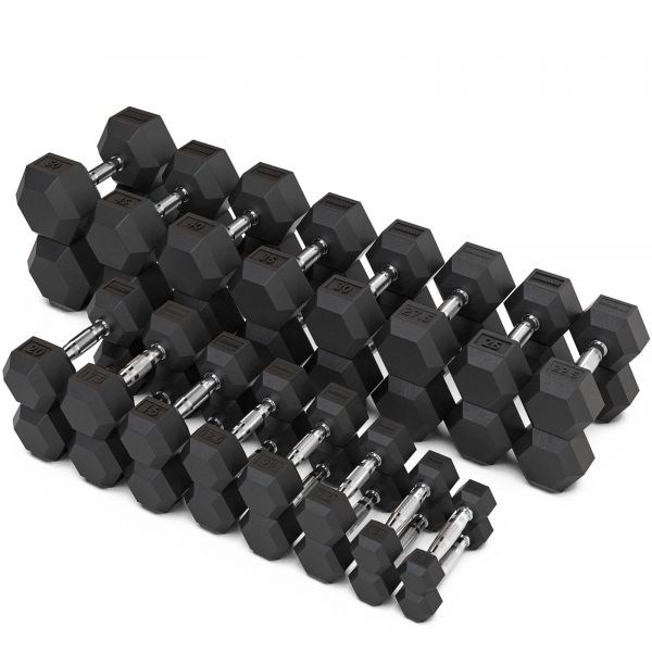 Гантели гексагональные обрезиненные VictoryFit от 1 до 60 кг (поштучно)
