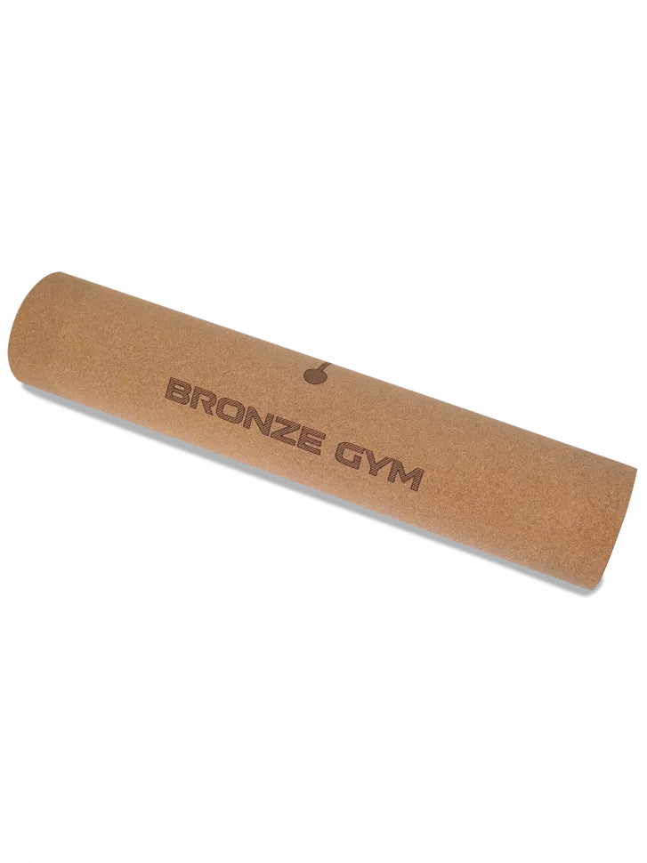 Коврик для йоги и пилатеса Bronze Gym 173x60x0,6 см, пробка